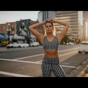Albion Fit gingham sports bra
